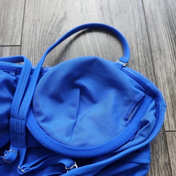 Athleta Blue Bandeau Tankini Top 34B/C - Picture 5 of 7